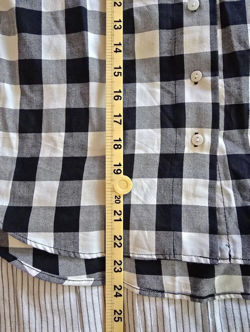 Zara Checkered Button Down Shirt Sleeve Tie Knee-length Skirt Sz S - Picture 7 of 8